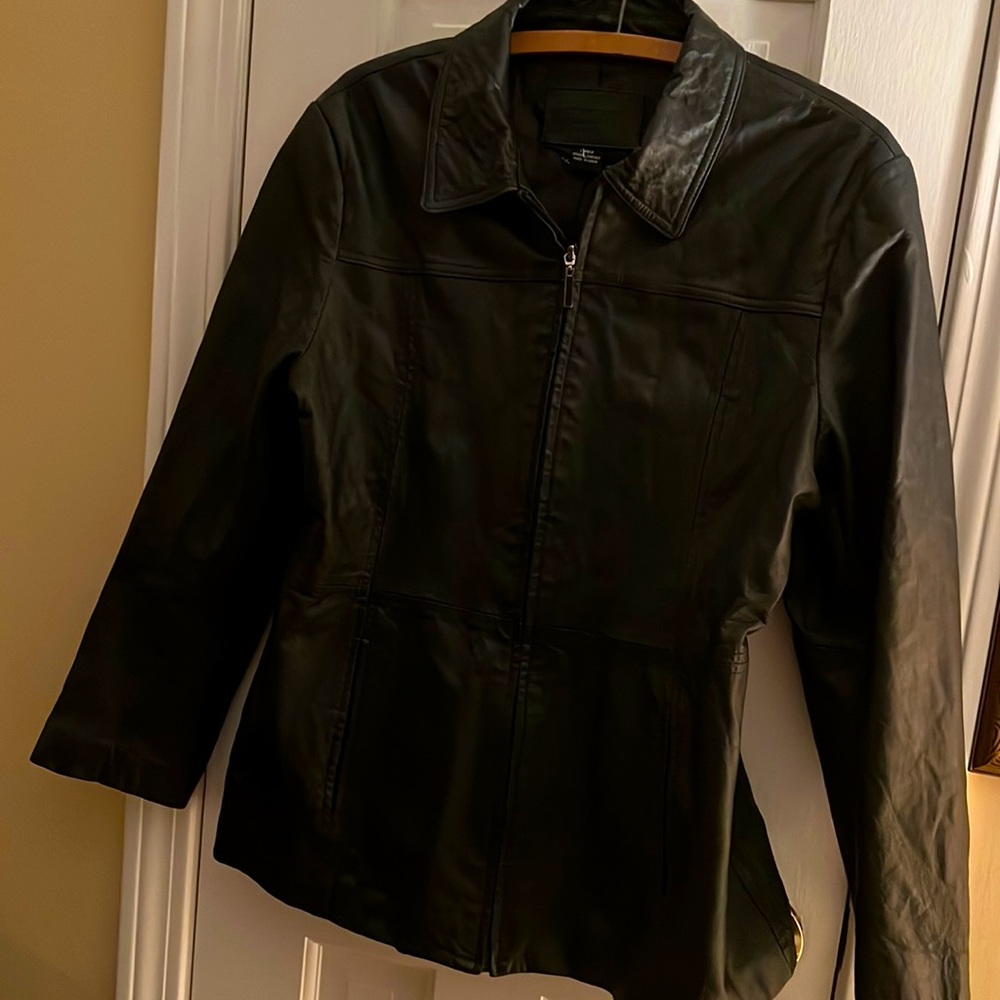 Leather jacket size large